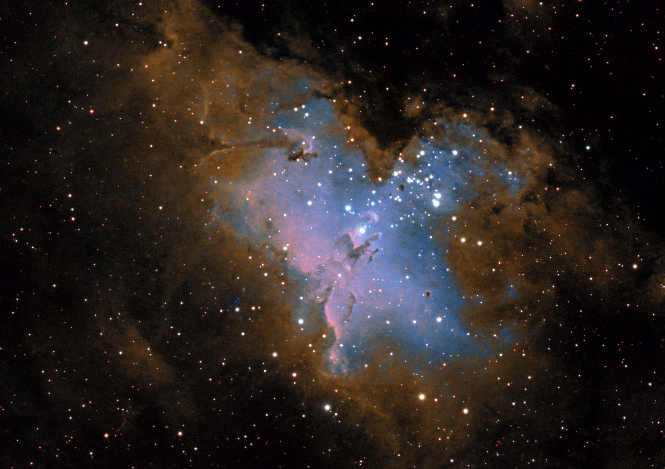 M16 – Pillars of Creation (SHO, Hubble-Palette)