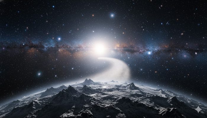 3I/Atlas - künstlerische AI Darstellung des interstellaren Kometen