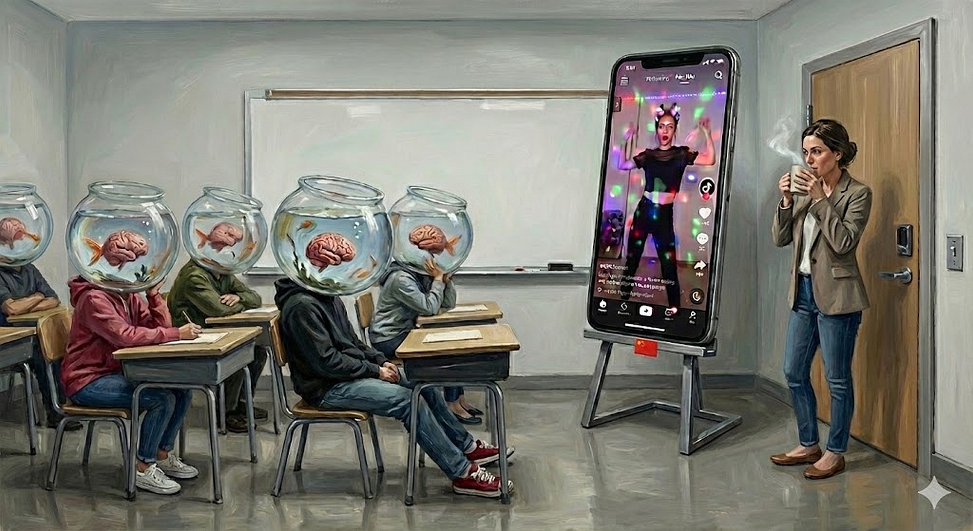 KI Karikatur Kabinett (6) – Der Klassenraum