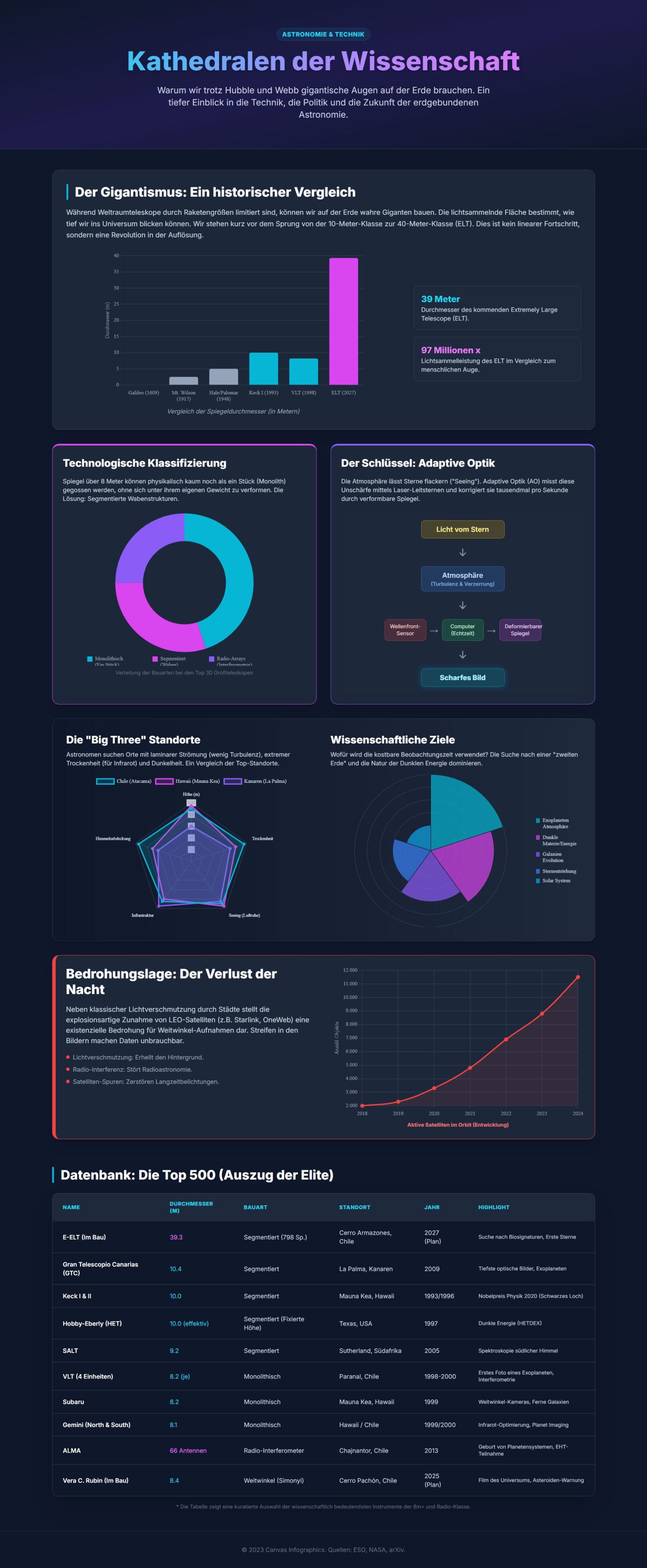 Infografik: Die größten Teleskope der Welt