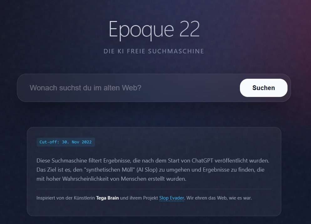 Die KI freie Suchmaschine: Zurück in die Vor-2022-ChatGPT-Welt. 2 KI freie Suchmaschine von Martin Käßler