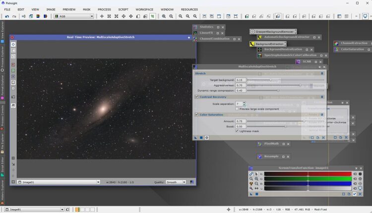 Multiscale Adaptive Stretch - Das bietet die neue Stretch-Methode mit PixInsight