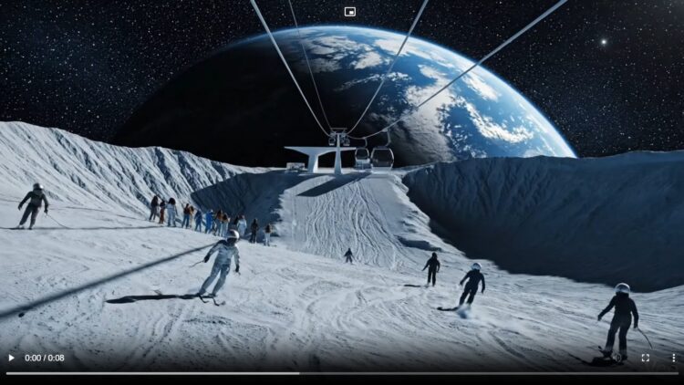 Lunar Ski Resort (Veo 3)
